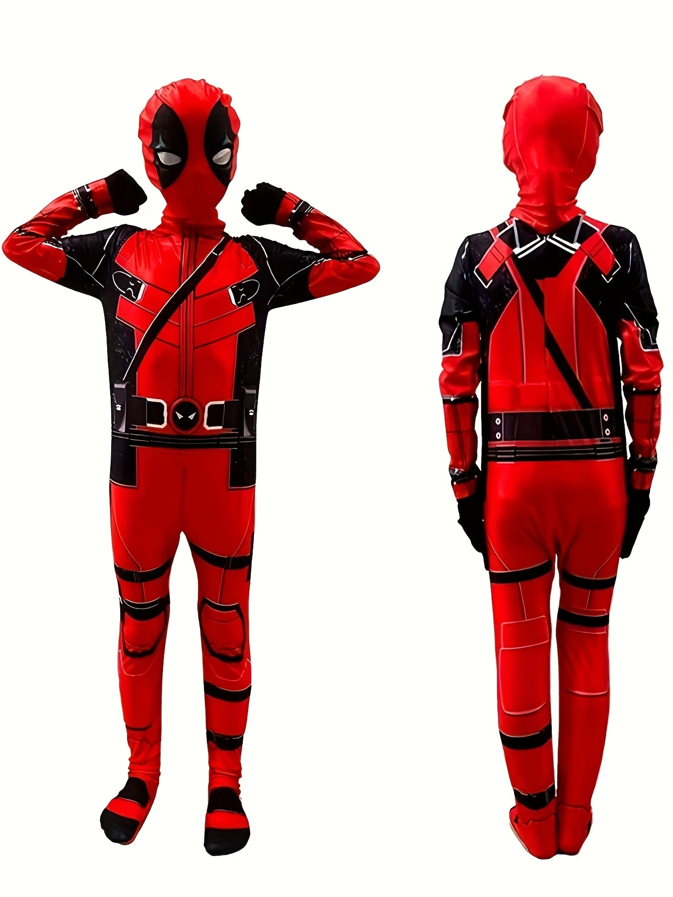 Traje Cosplay Superhéroe Rojo/Negro