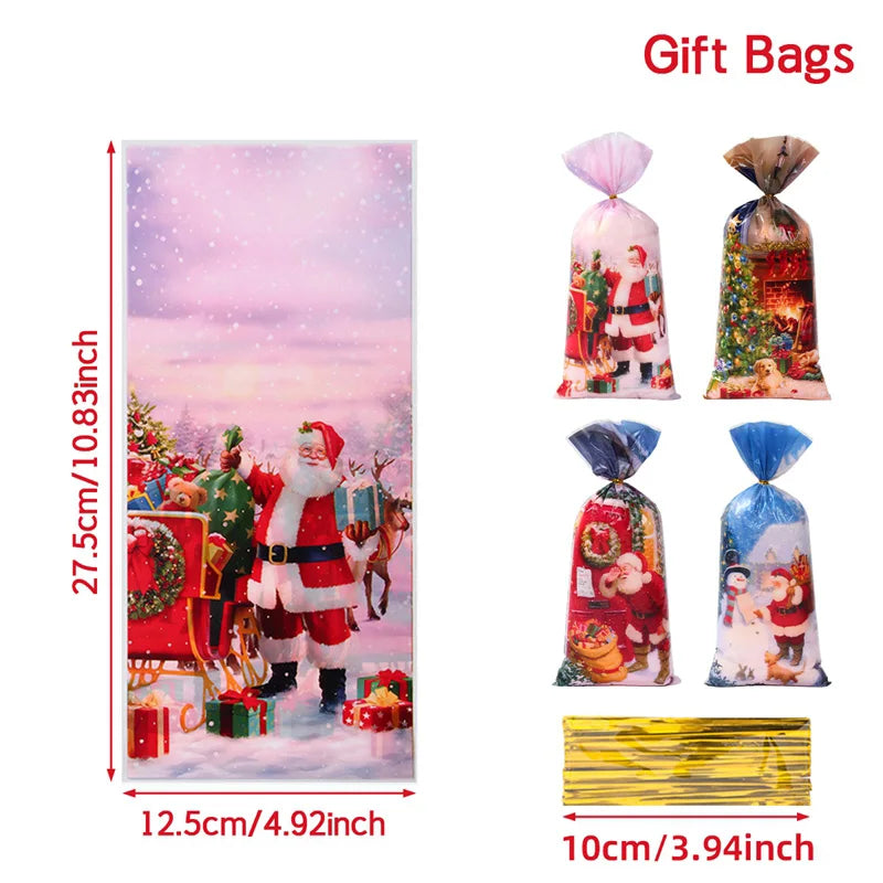 Bolsas Navideñas para Dulces 25/50 Pzs