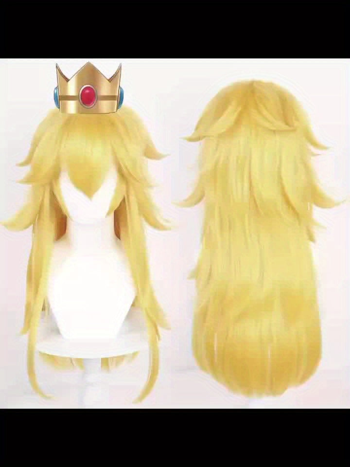 Peluca Anime Rubia Larga Unisex