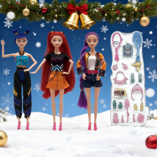 Set de figuras anime inspiradas en grupos femeninos de K-Pop