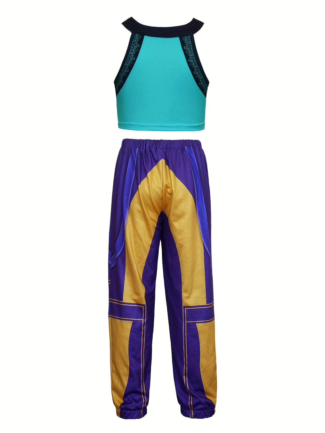 Set Huntrix Chaqueta Oversized y Shorts con Estampado de Cadenas – Ideal para Fiestas y Halloween