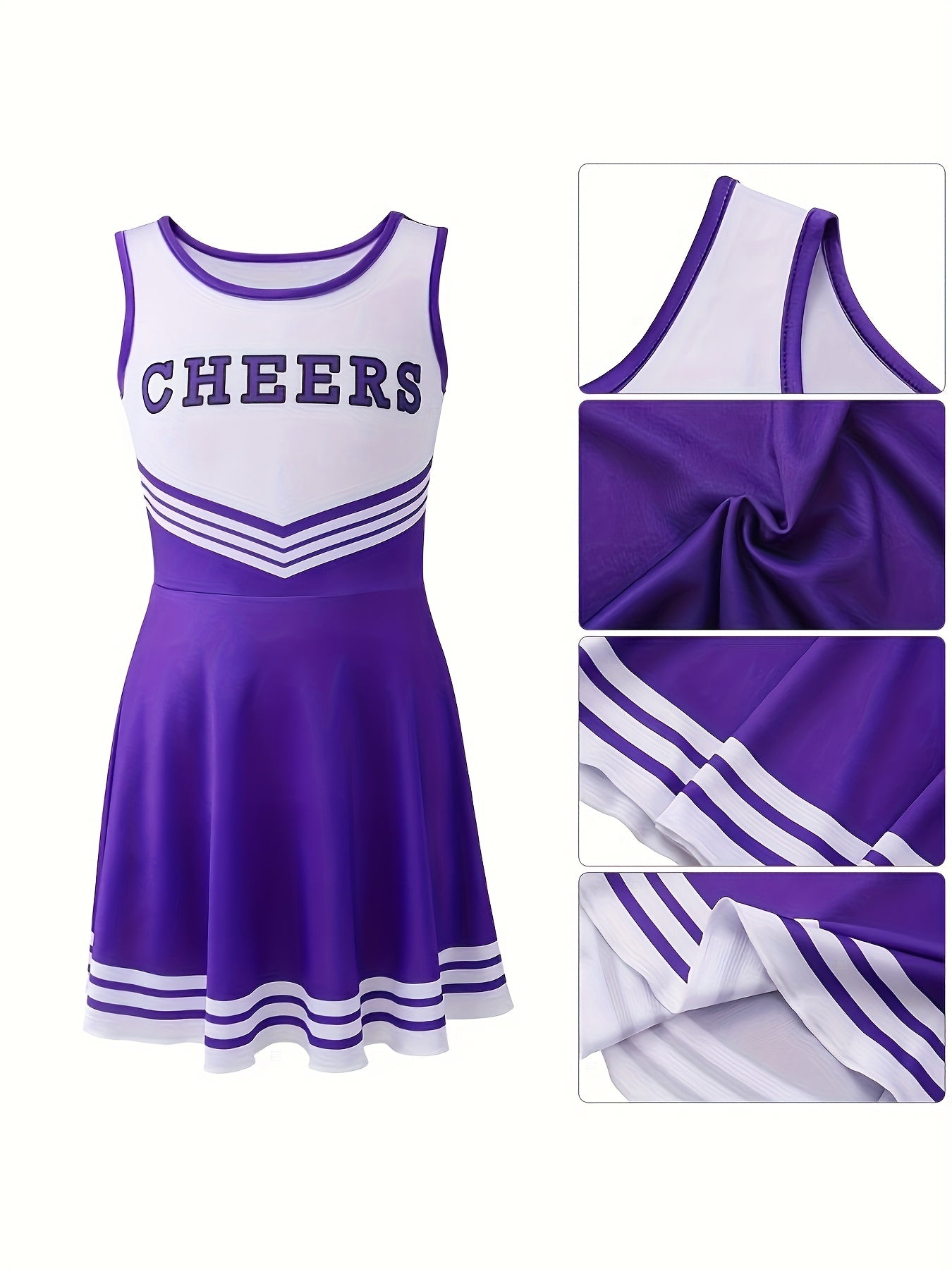 Disfraz Porrista Azul y Blanco Niña