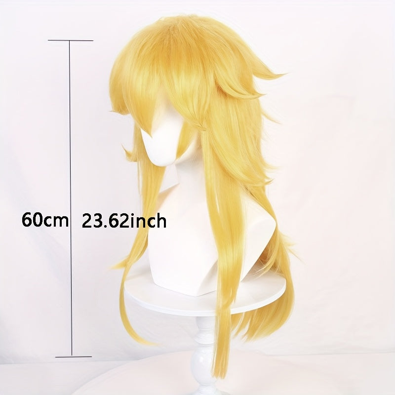 Peluca Anime Rubia Larga Unisex
