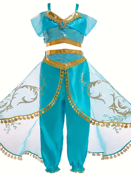 jasmine - Conjunto de dos piezas para niña estilo princesa