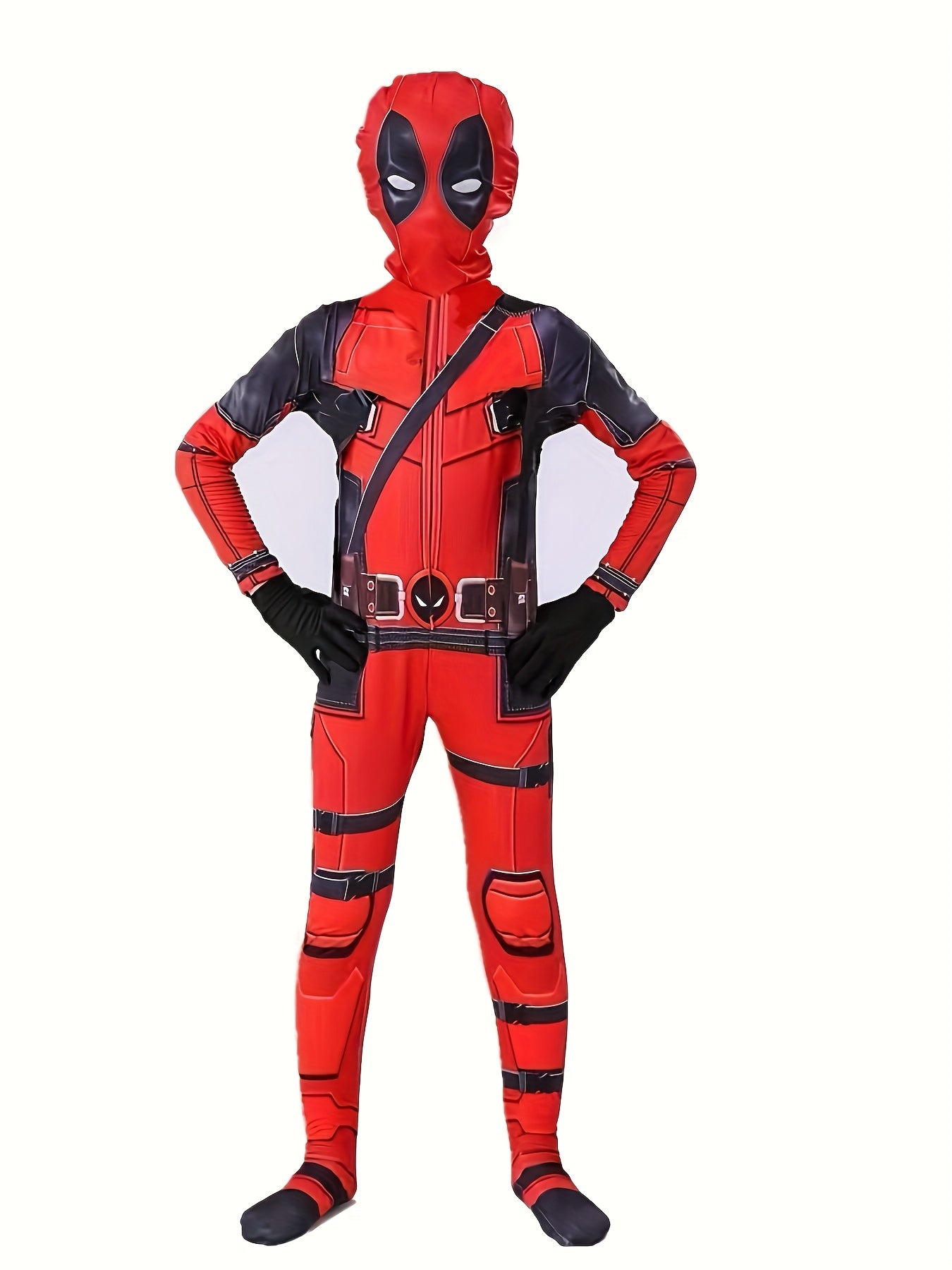 Traje Cosplay Superhéroe Rojo/Negro