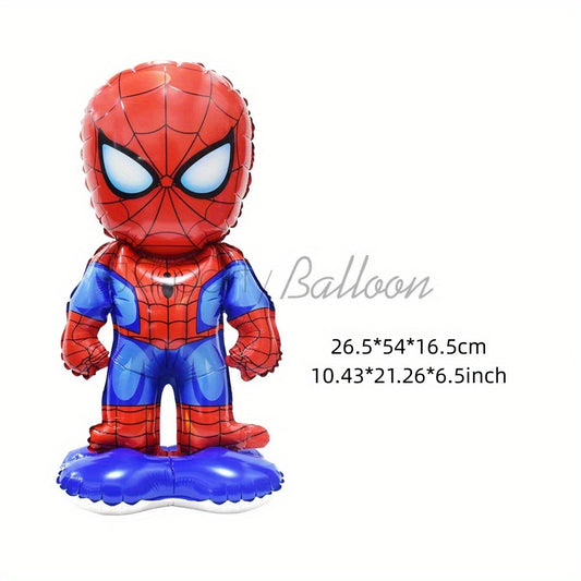 Set de 5 Globos Metálicos Spider-Man Diseño Spider-Verse – Decoración Reutilizable para Cumpleaños, Habitaciones Infantiles y Fiestas Temáticas. Fácil de Armar y Resistente.