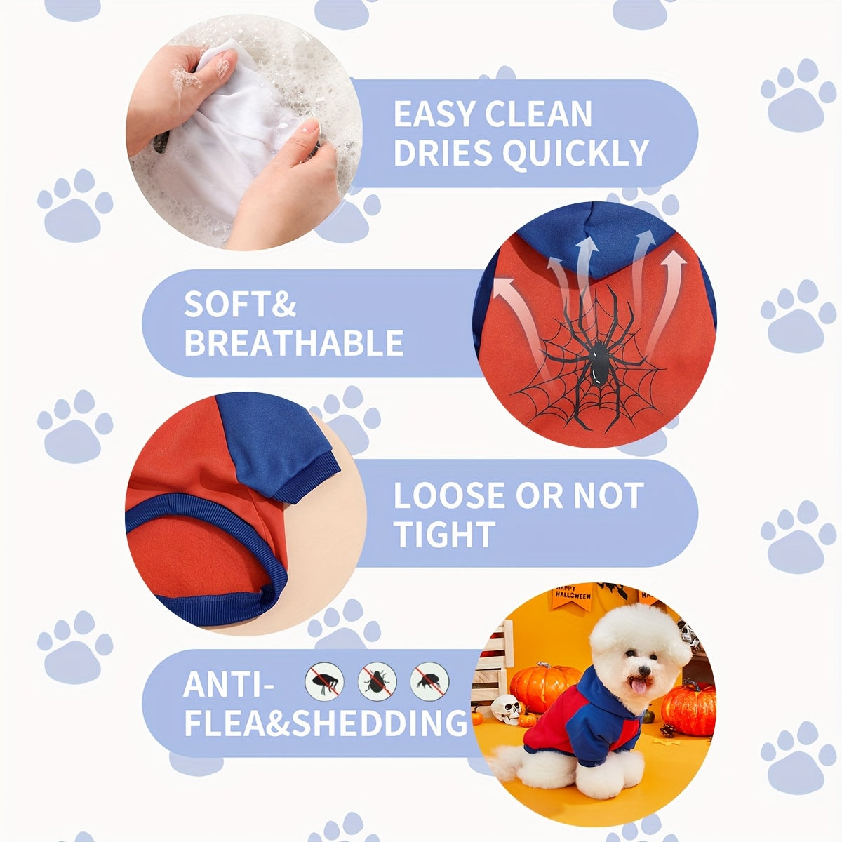 Sudadera Halloween Araña Mascotas