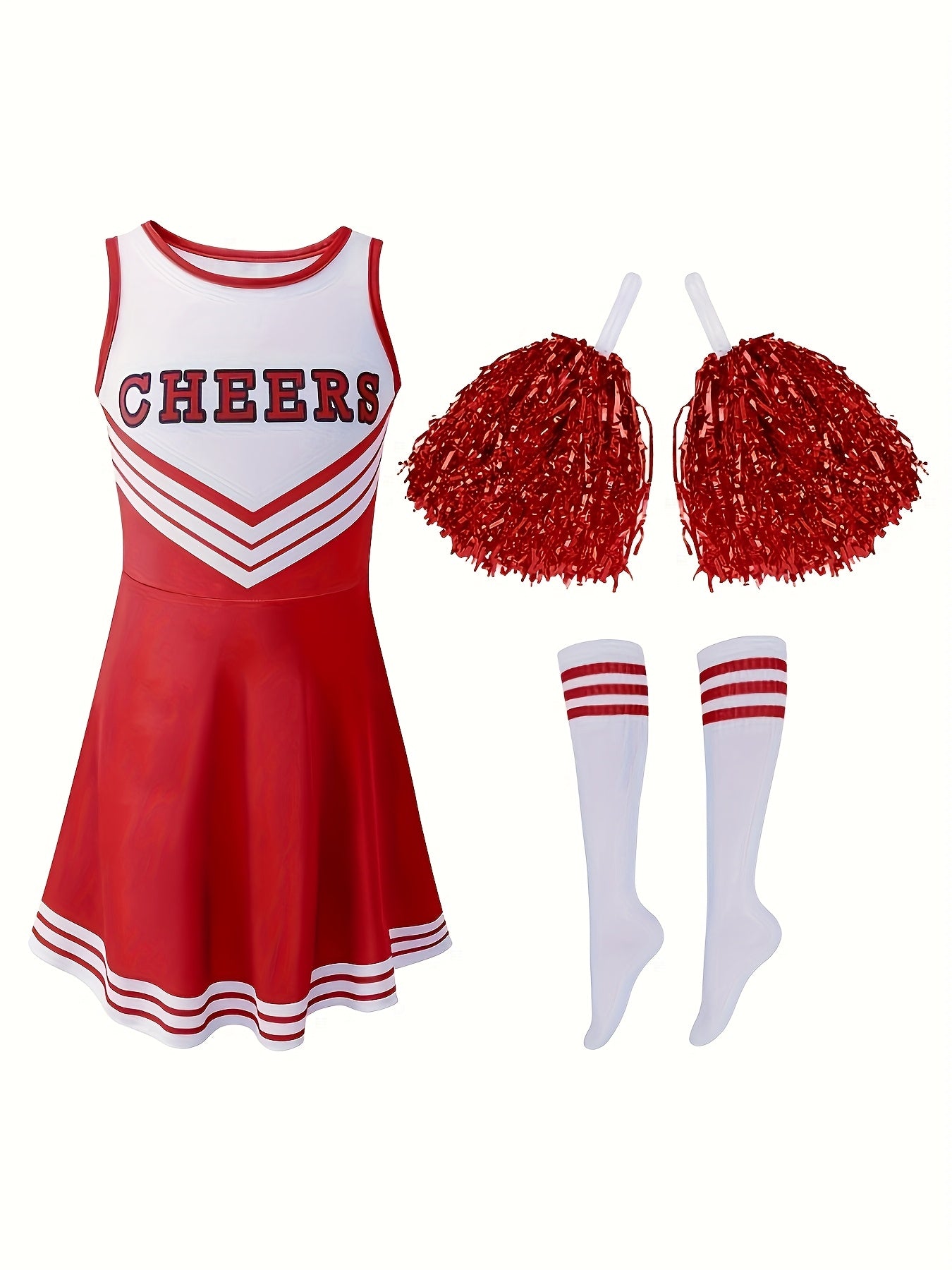 Disfraz Porrista Azul y Blanco Niña