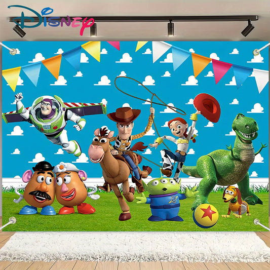 Fondo de Fiesta Toy Story  1 Pieza – Decoración para Cumpleaños y Eventos Especiales Disney