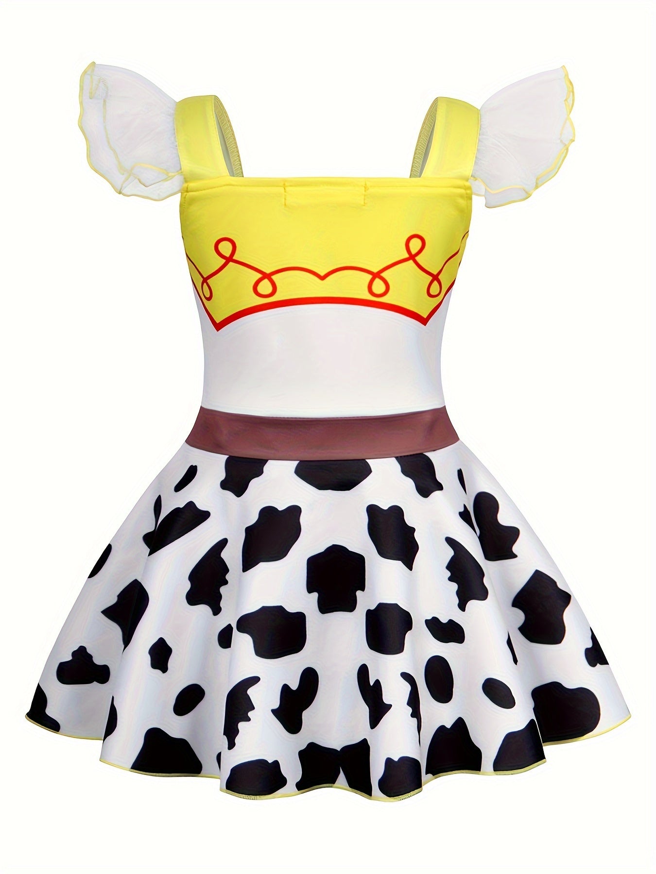 Girls' Ruffle Dress Halloween Carnival Performance Outfit Party Dress