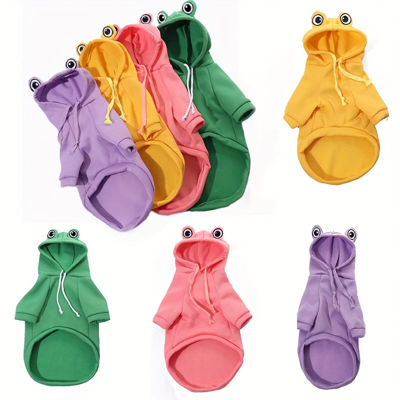 Sudadera con capucha de rana para perros pequeños y medianos