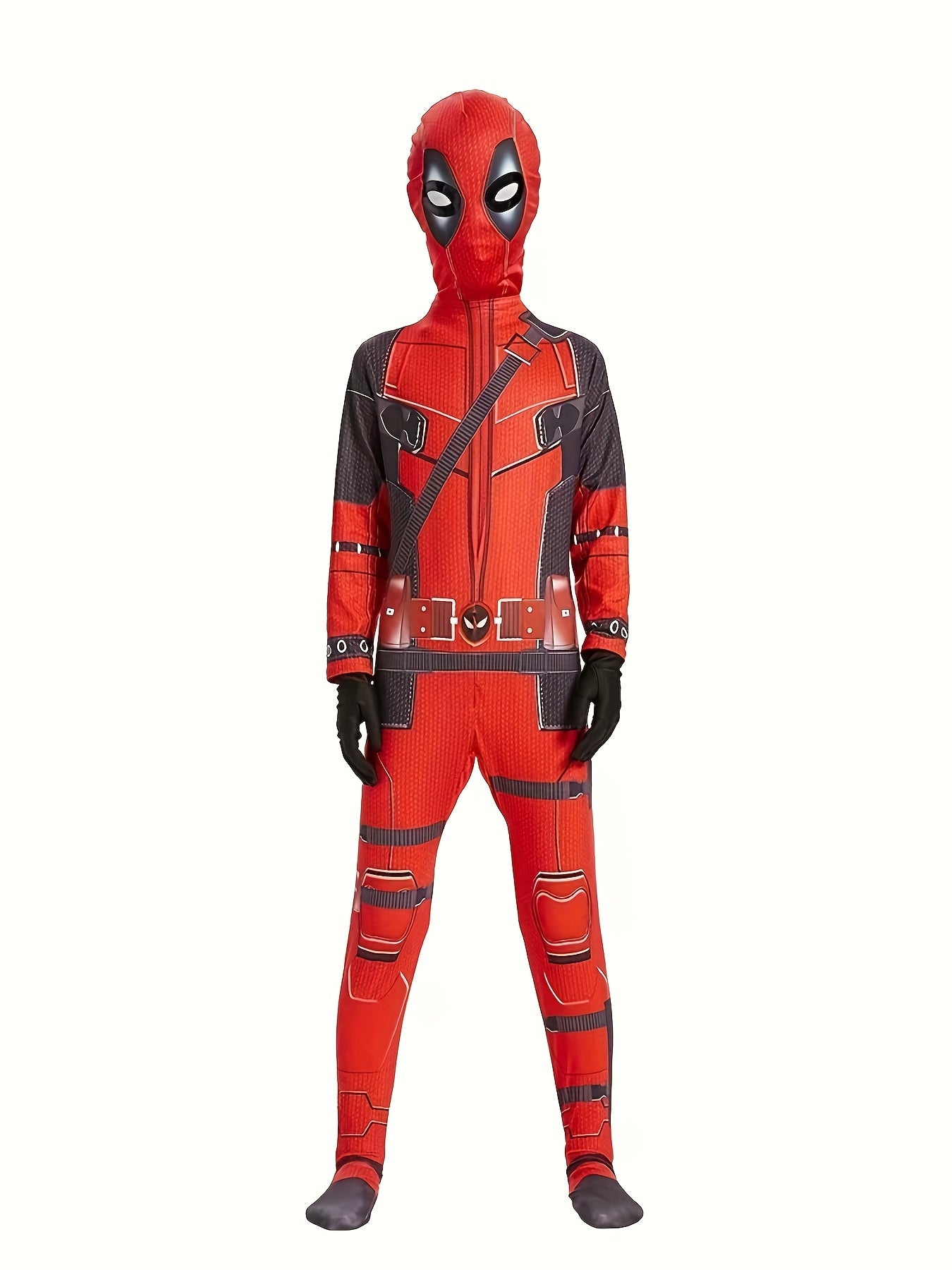 Traje Cosplay Superhéroe Rojo/Negro