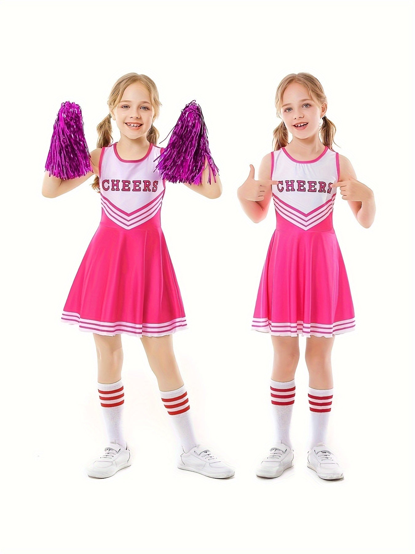 Disfraz Porrista Azul y Blanco Niña