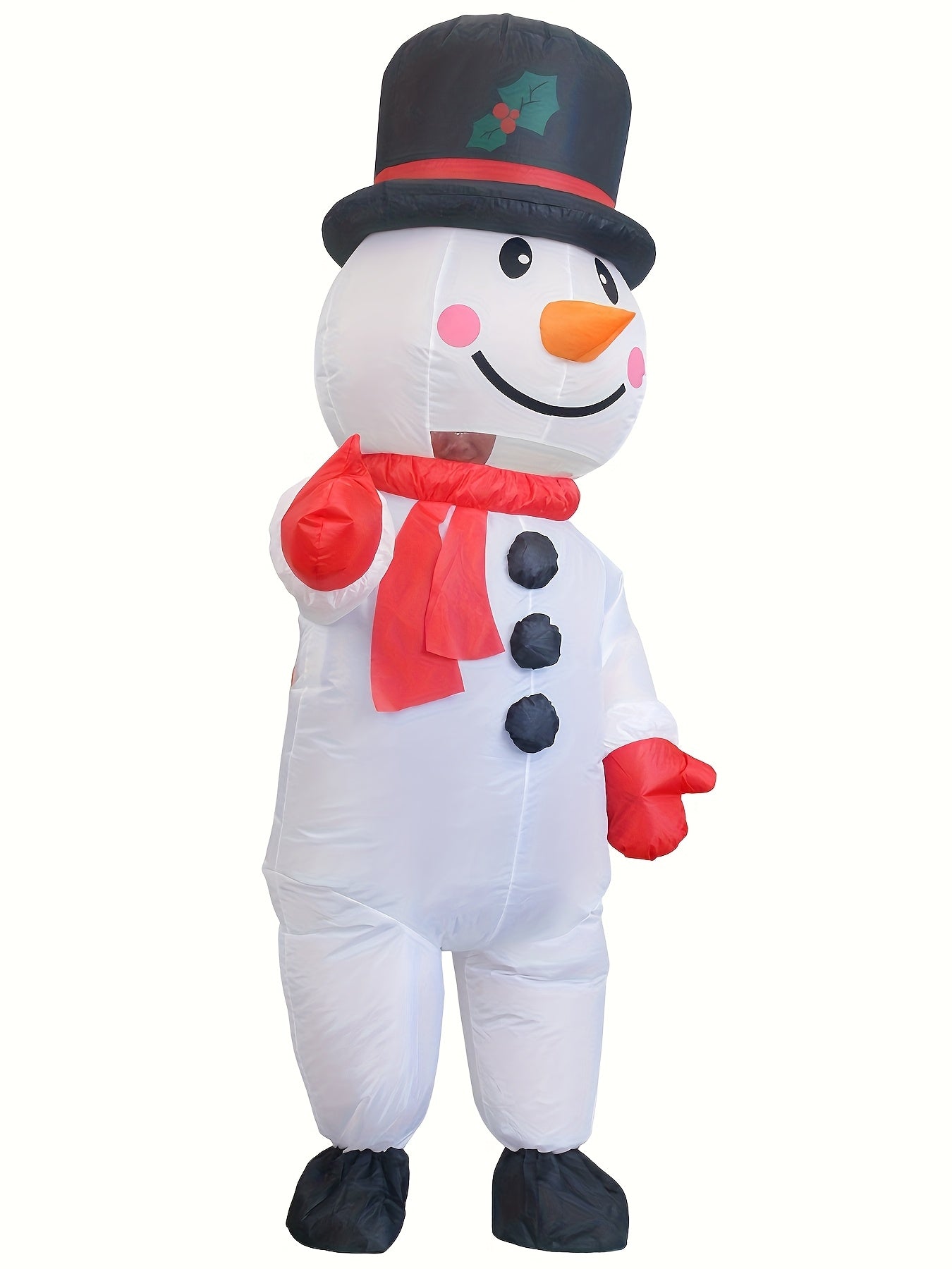 Muñeco de nieve inflable con sombrero grande