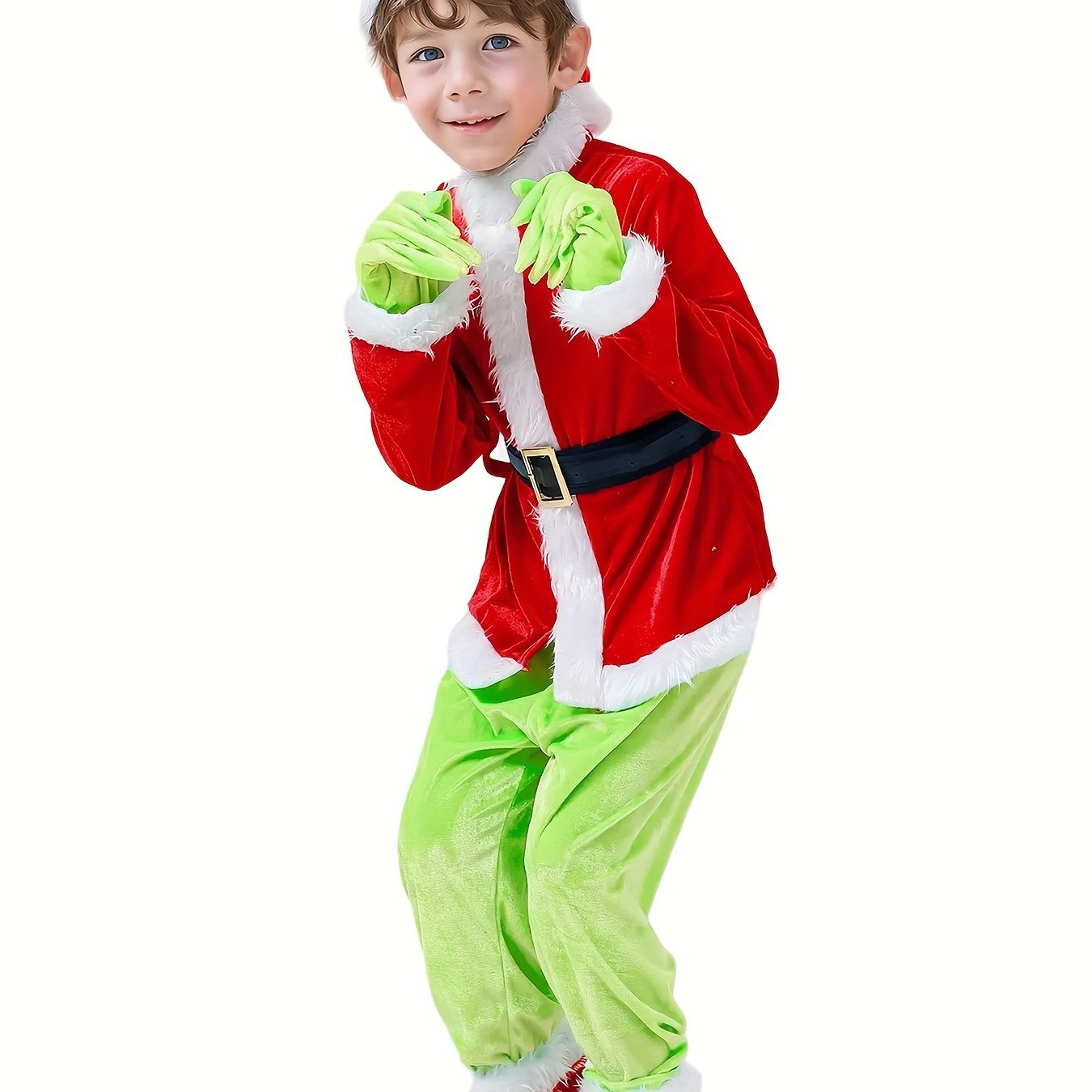 Disfraz Infantil Elfo Santa con Pantalón Verde
