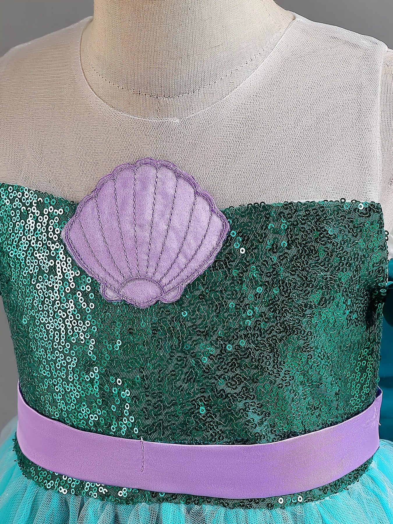 Vestido Princesa Lentejuelas Azul/Morado Niña