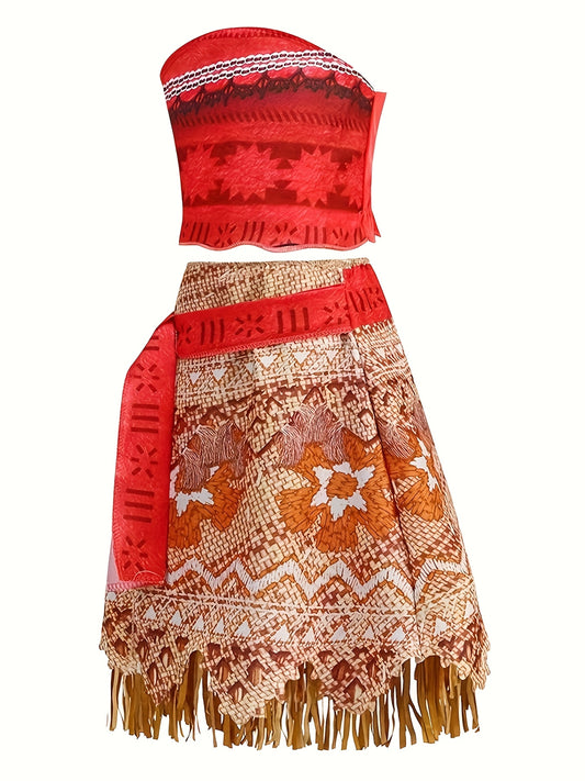 Set Playa Niña Top y Falda Floral- moana