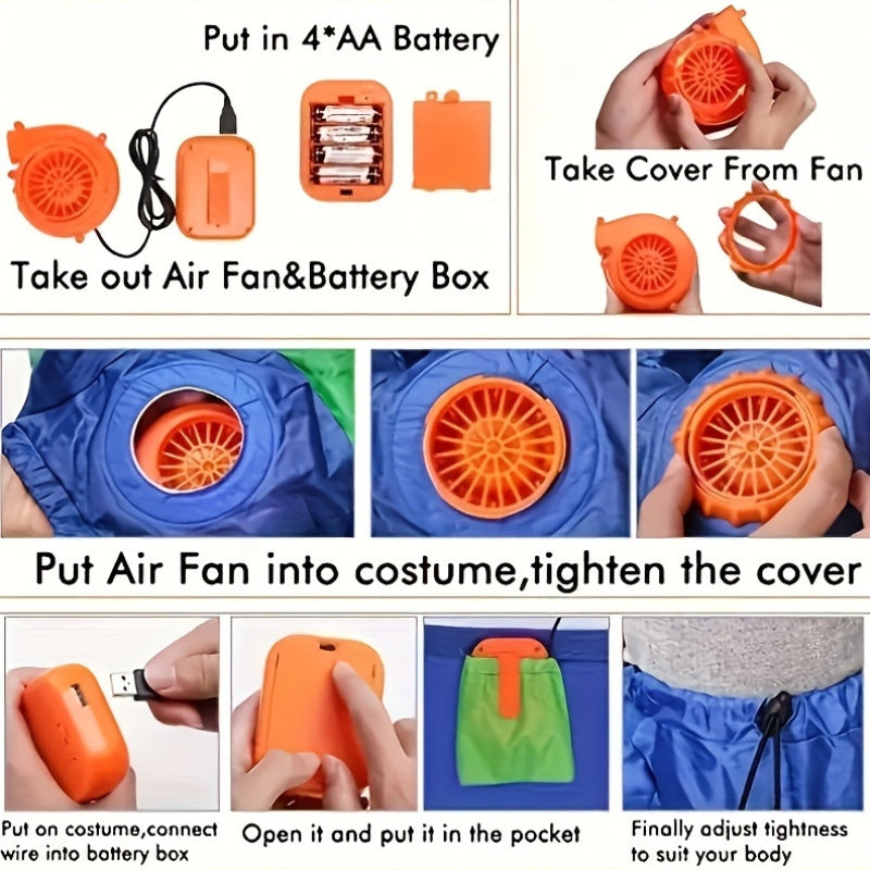 Traje Inflable Dinosaurio Cómico Adulto