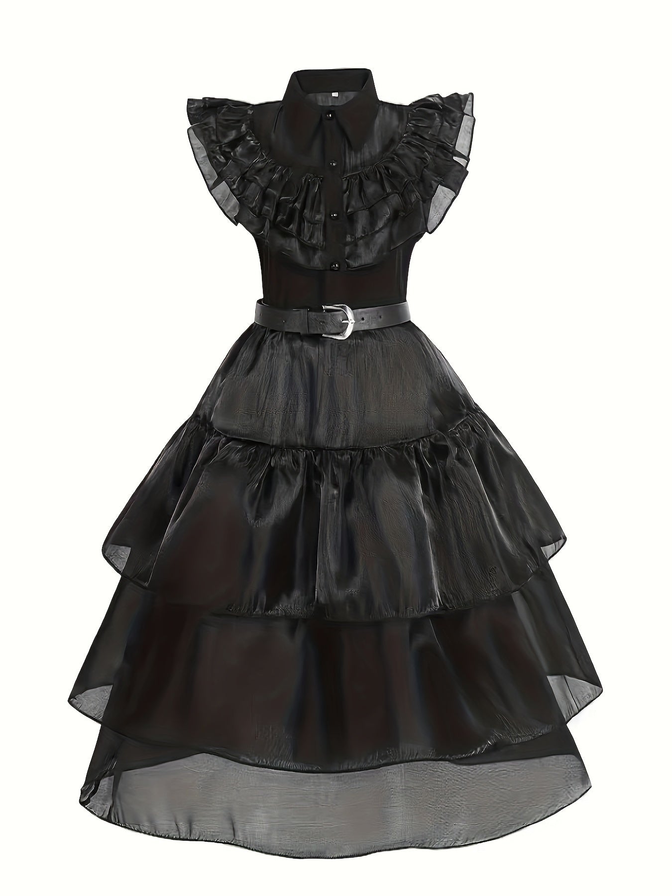 Disfraz Infantil Merlina (Wednesday) – Vestido + Cinturón + Accesorios