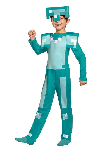 Minecraft Kids Costume with Diamond Armor (One Set)