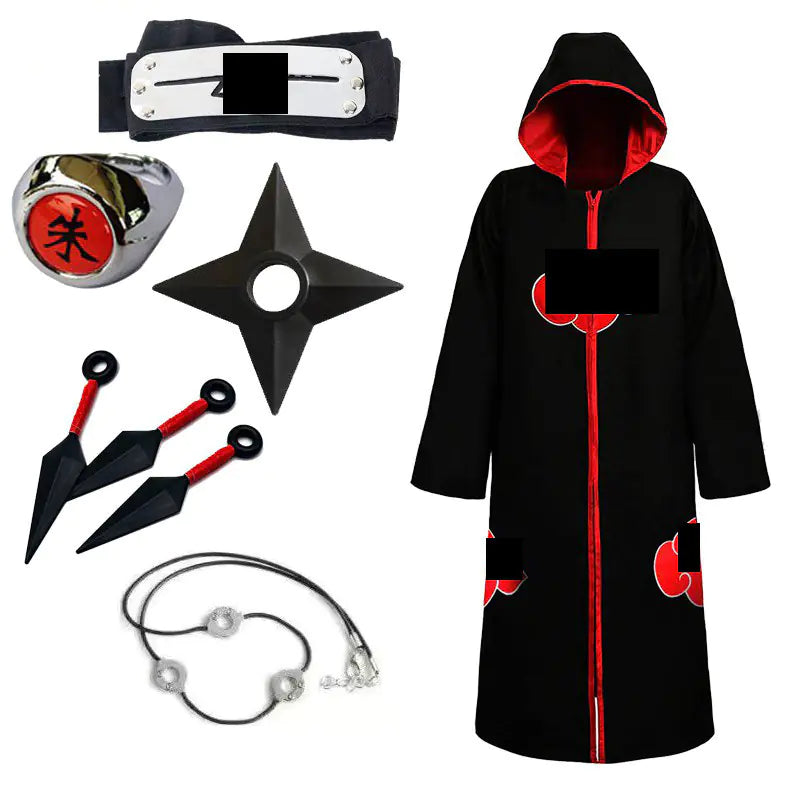 Naruto Akatsuki Cloak Halloween Cosplay Outfit