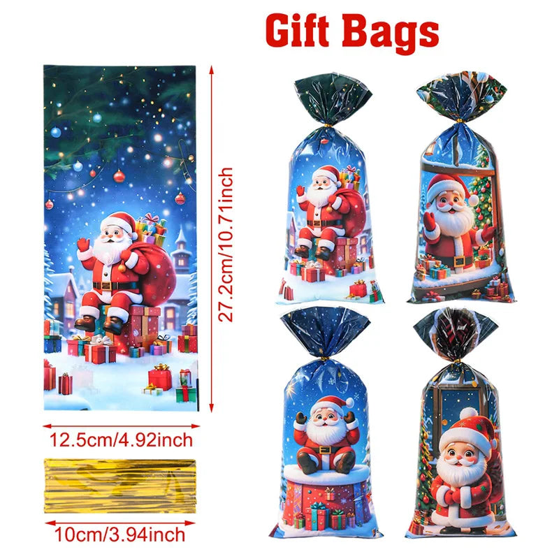 Bolsas Navideñas para Dulces 25/50 Pzs