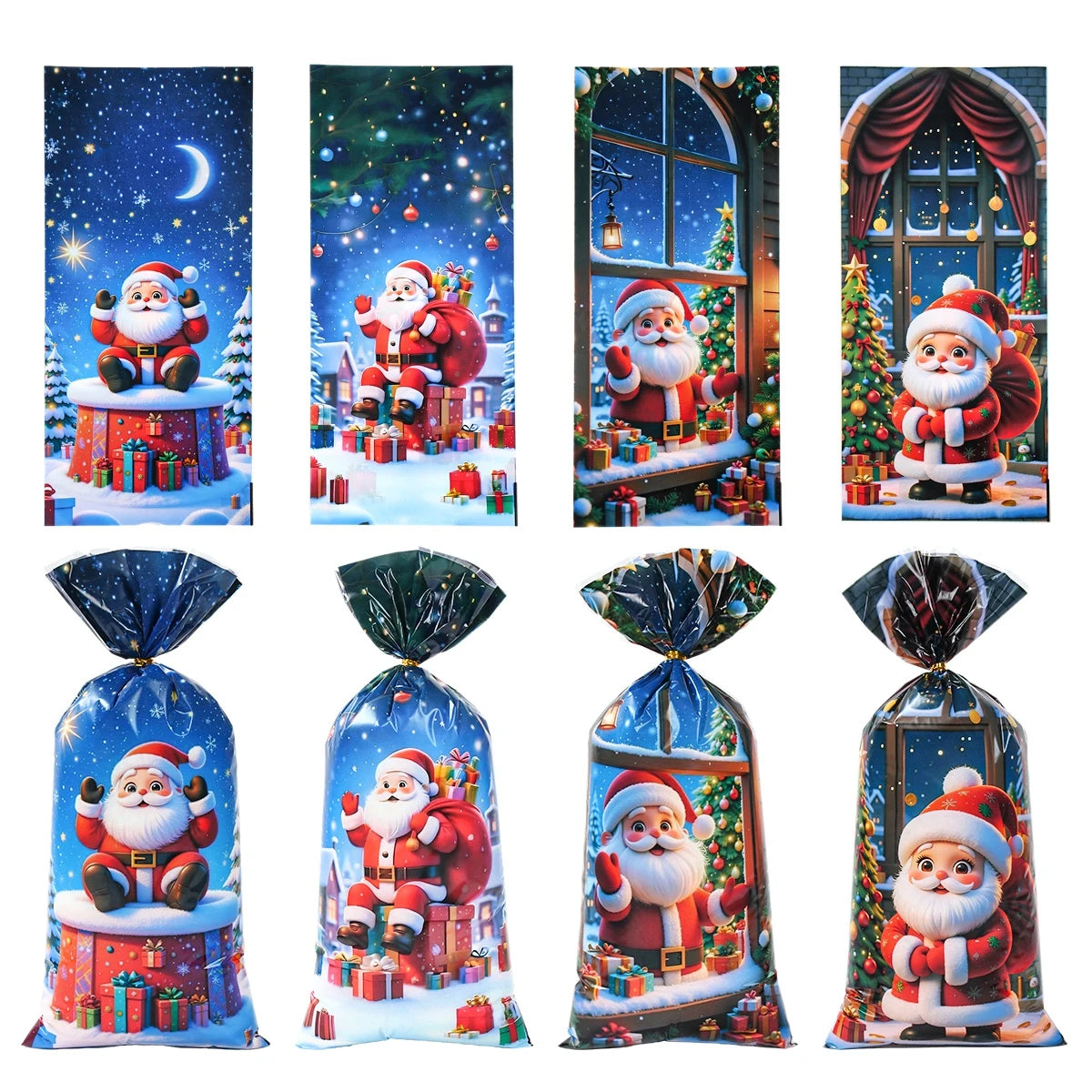 Bolsas Navideñas para Dulces 25/50 Pzs