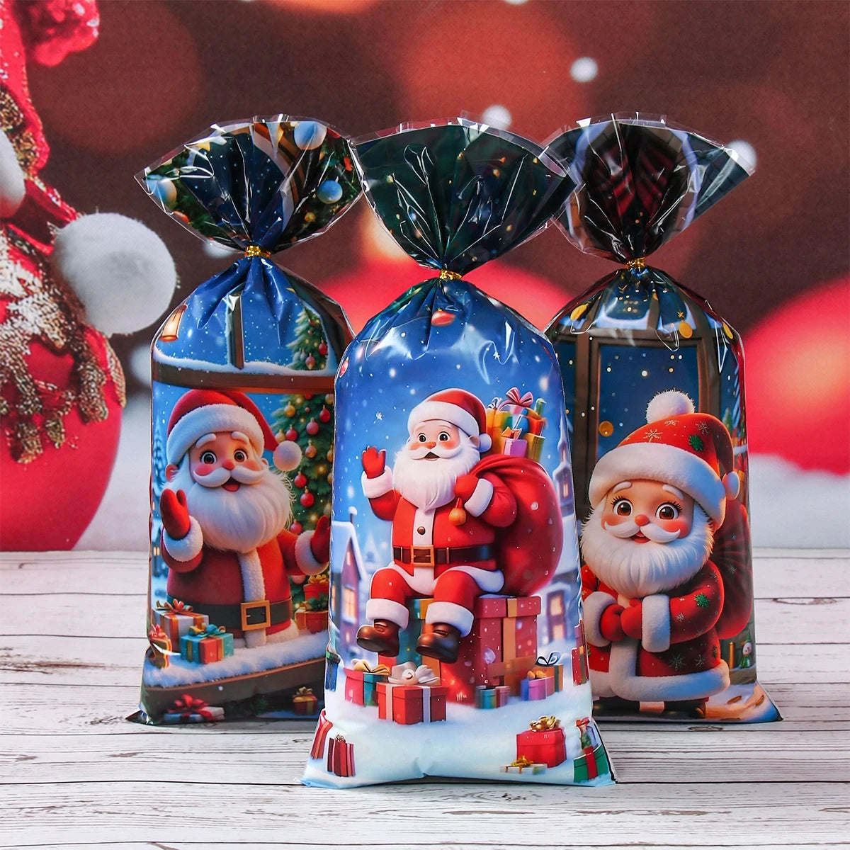 Bolsas Navideñas para Dulces 25/50 Pzs