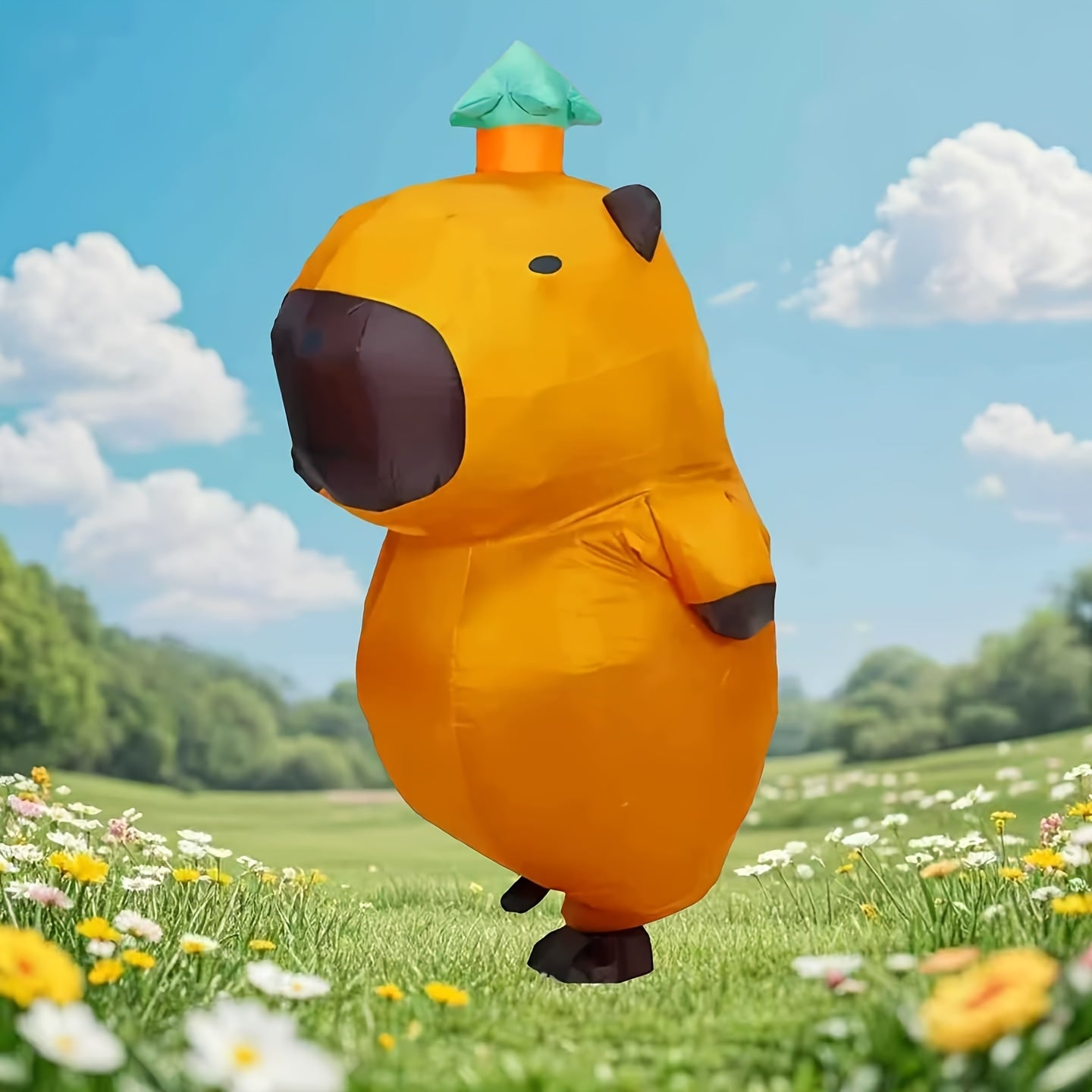 Disfraz inflable de capibara