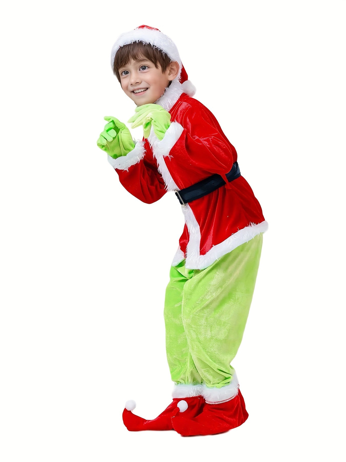 Disfraz Infantil Elfo Santa con Pantalón Verde