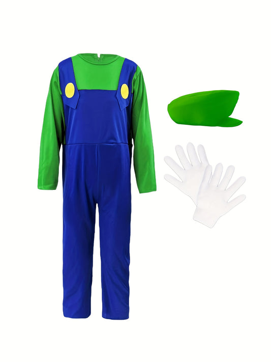 Disfraz Mario Bros Infantil | Mono de Halloween y Traje de Cosplay Adorable para Niños