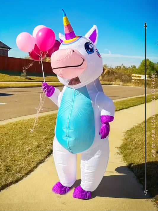 Disfraz inflable de unicornio para adulto