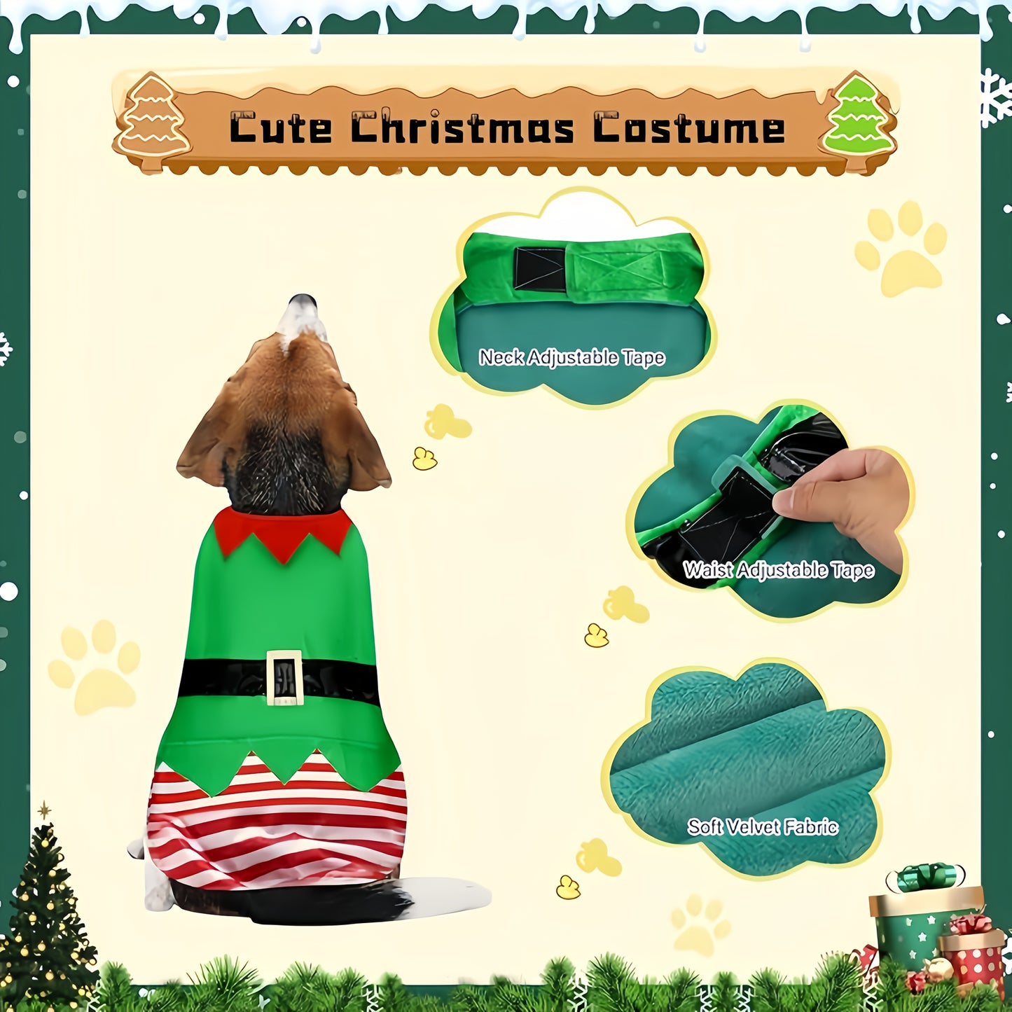 Set navideño para perro (2 piezas)