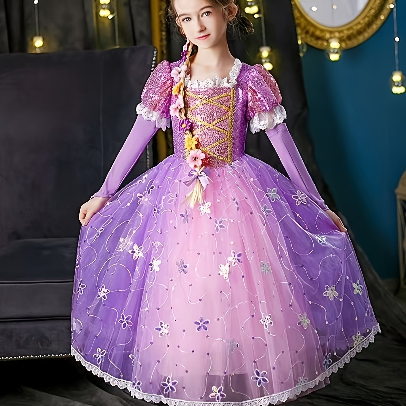Elegante vestido de princesa para niña (6 a 12 años)