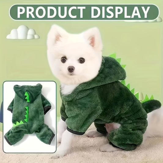 Abrigo Dino Verde para Mascotas