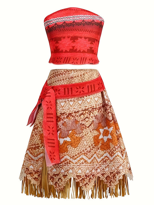 Set Playa Niña Top y Falda Floral- moana