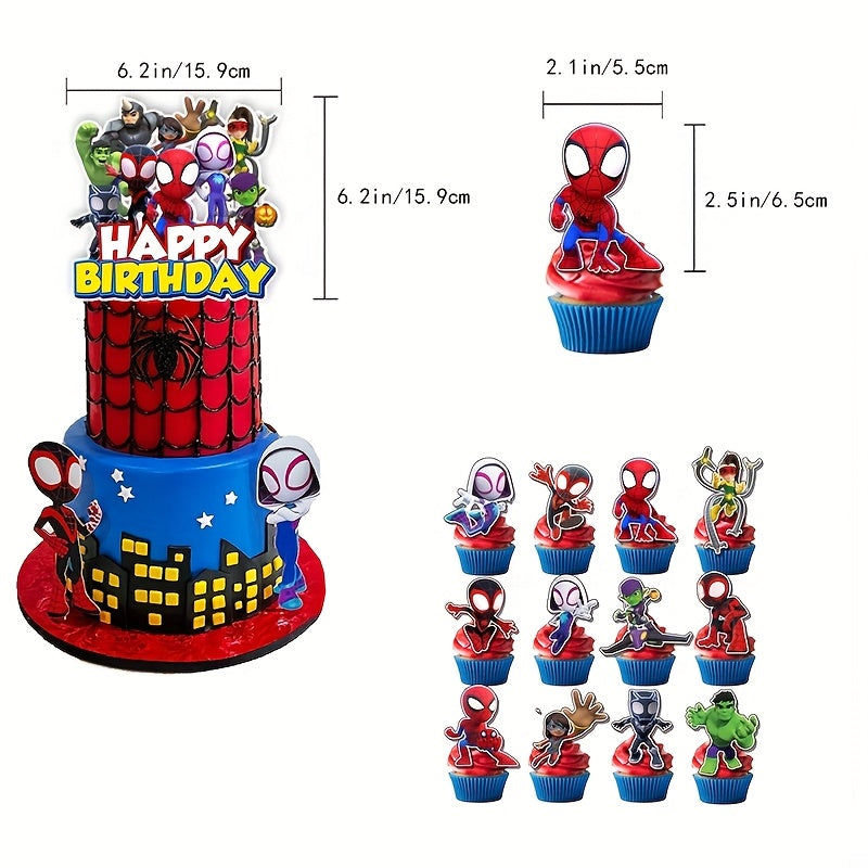 Set de Fiesta Spider-Man 30 Piezas – Decoración para Cumpleaños, Habitación y Eventos Especiales