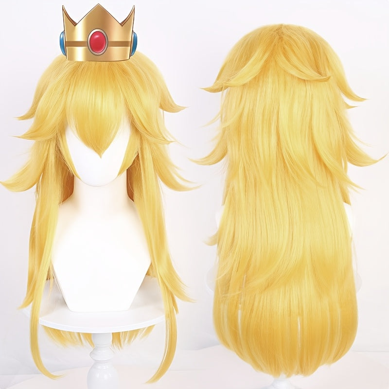 Peluca Anime Rubia Larga Unisex