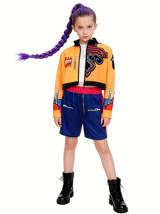 Disfraz Rumi para Niña Set de Chaqueta + Playera + Shorts