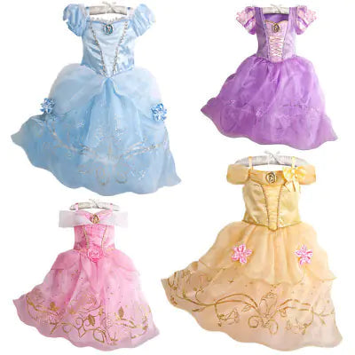 Princess Dress for Girls - Frozen & Cinderella Style